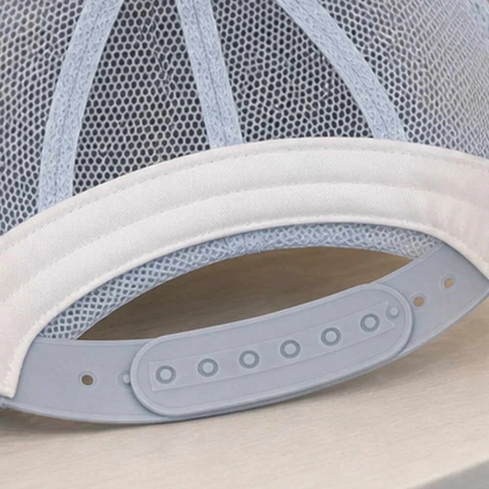 ALO Yoga Mist Blue Gray Studio Mesh Trucker Cap Hat Sporty